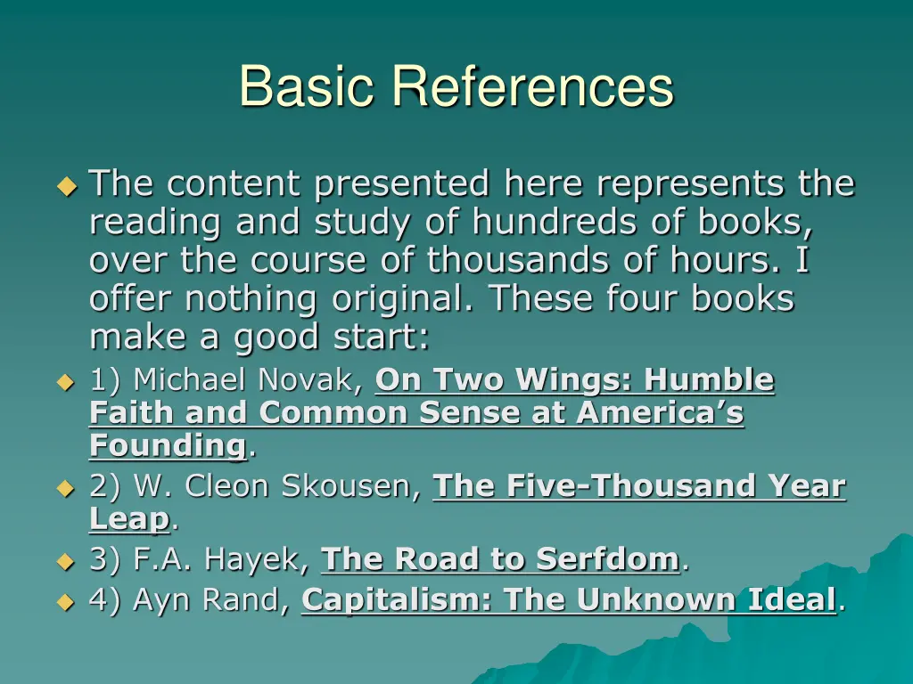 basic references