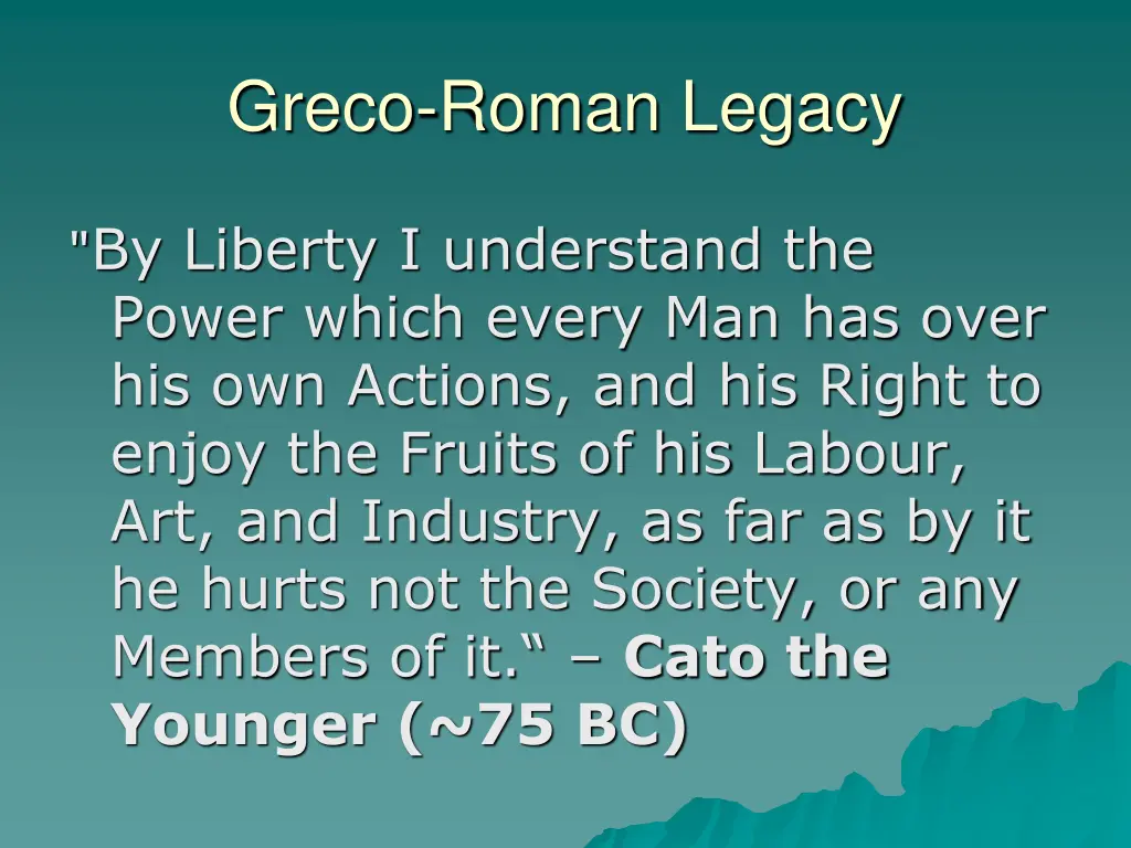 greco roman legacy