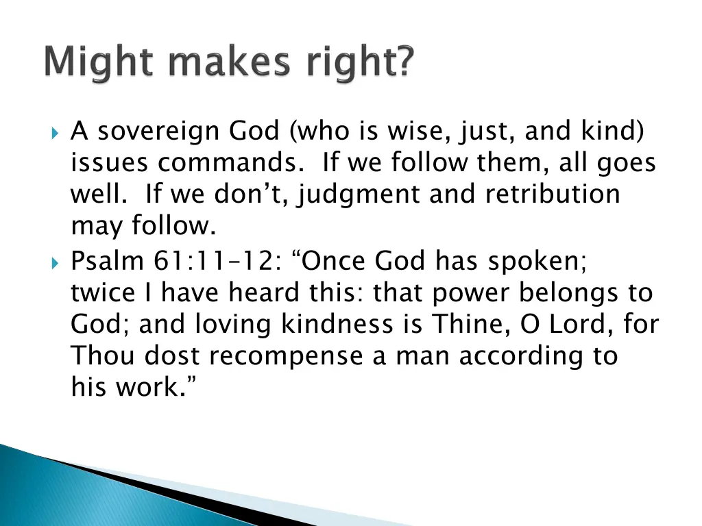 a sovereign god who is wise just and kind issues