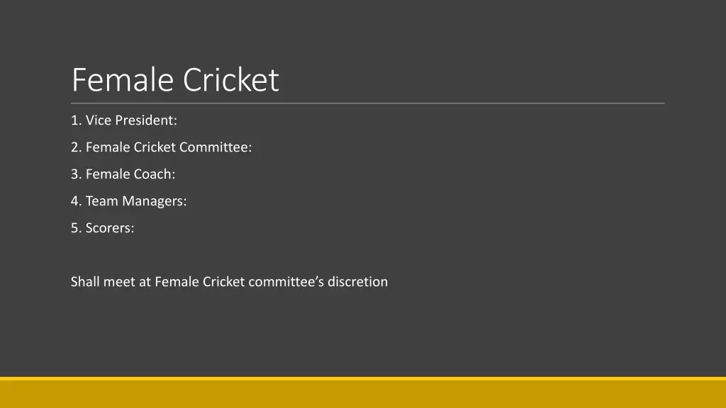 female cricket