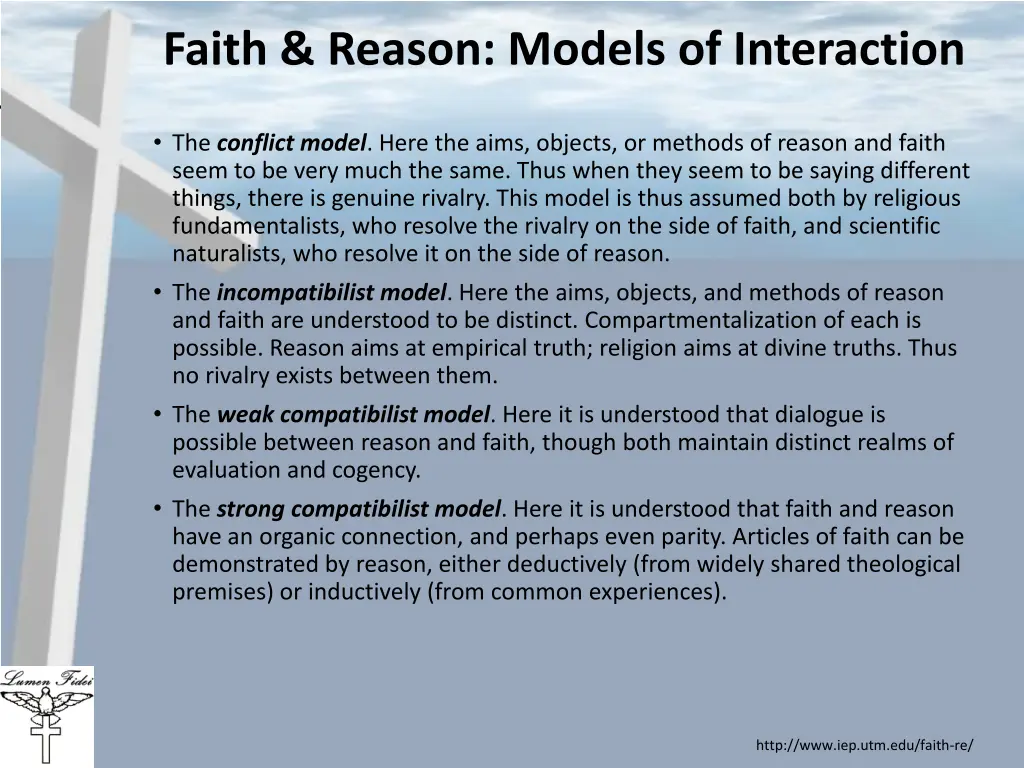 faith reason models of interaction