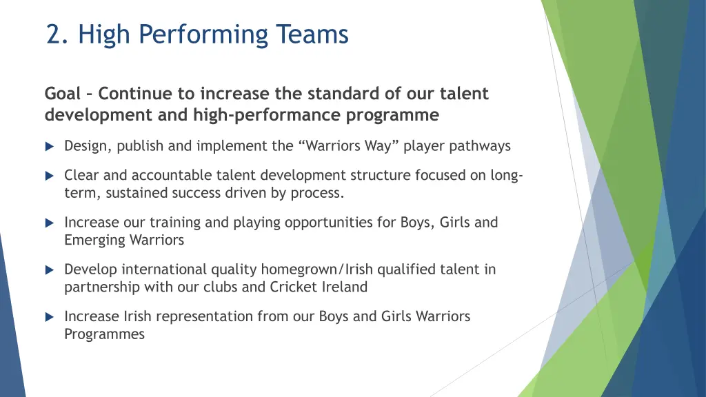 2 high performing teams