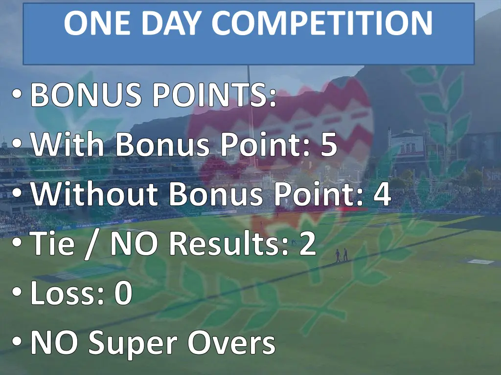 one day competition 2