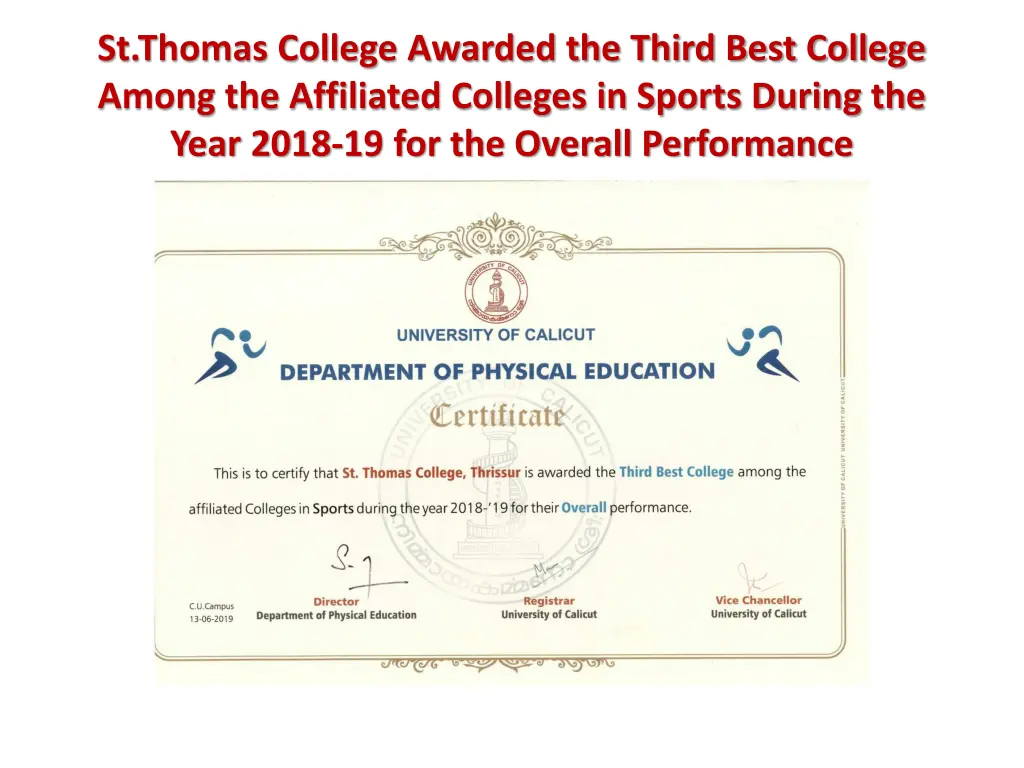 st thomas college awarded the third best college