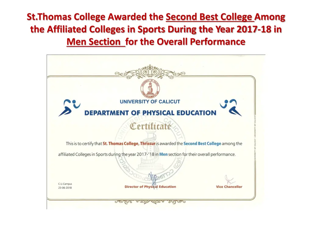 st thomas college awarded the second best college