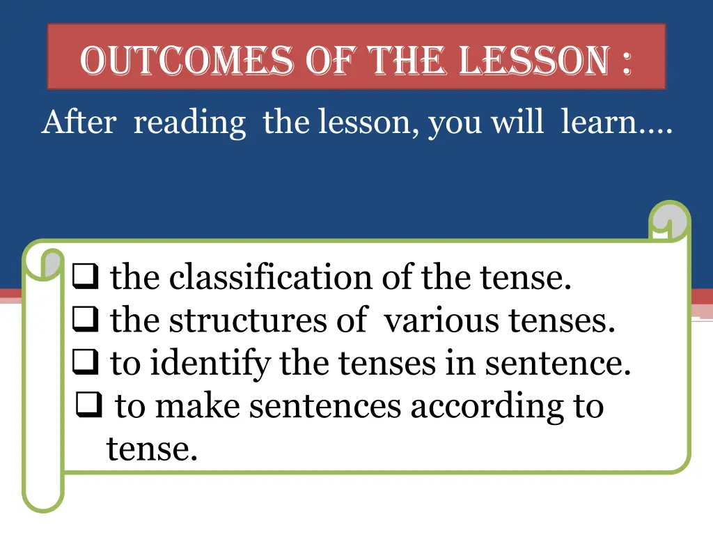 outcomes of the lesson