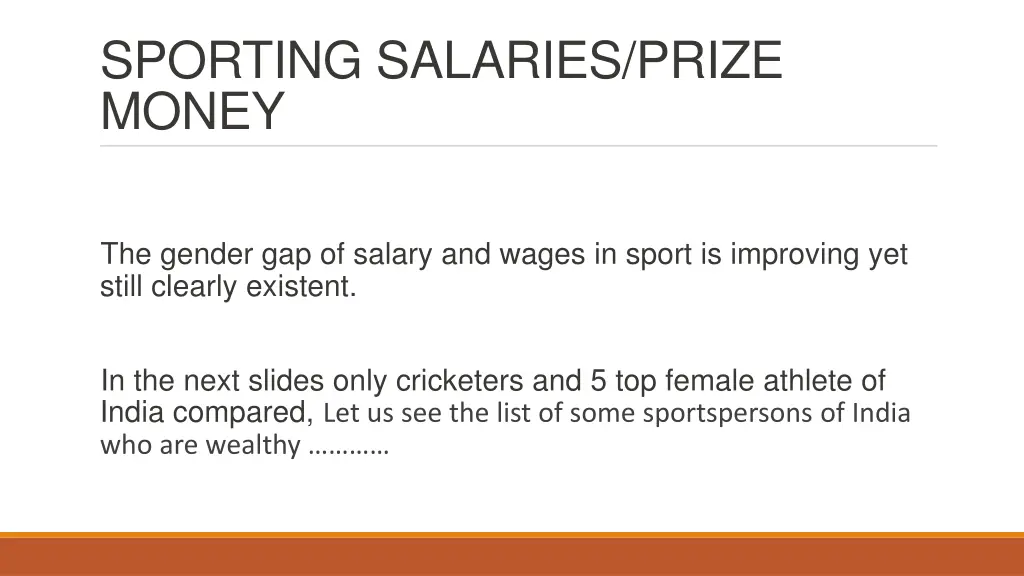 sporting salaries prize money