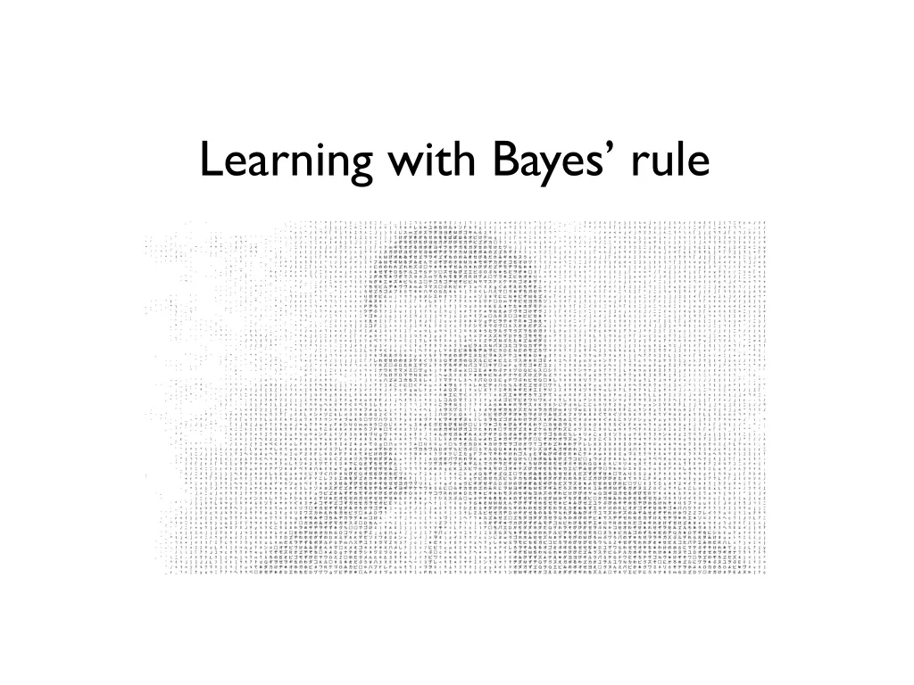 learning with bayes rule