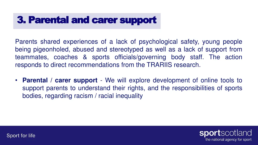 3 parental and carer support 3 parental and carer