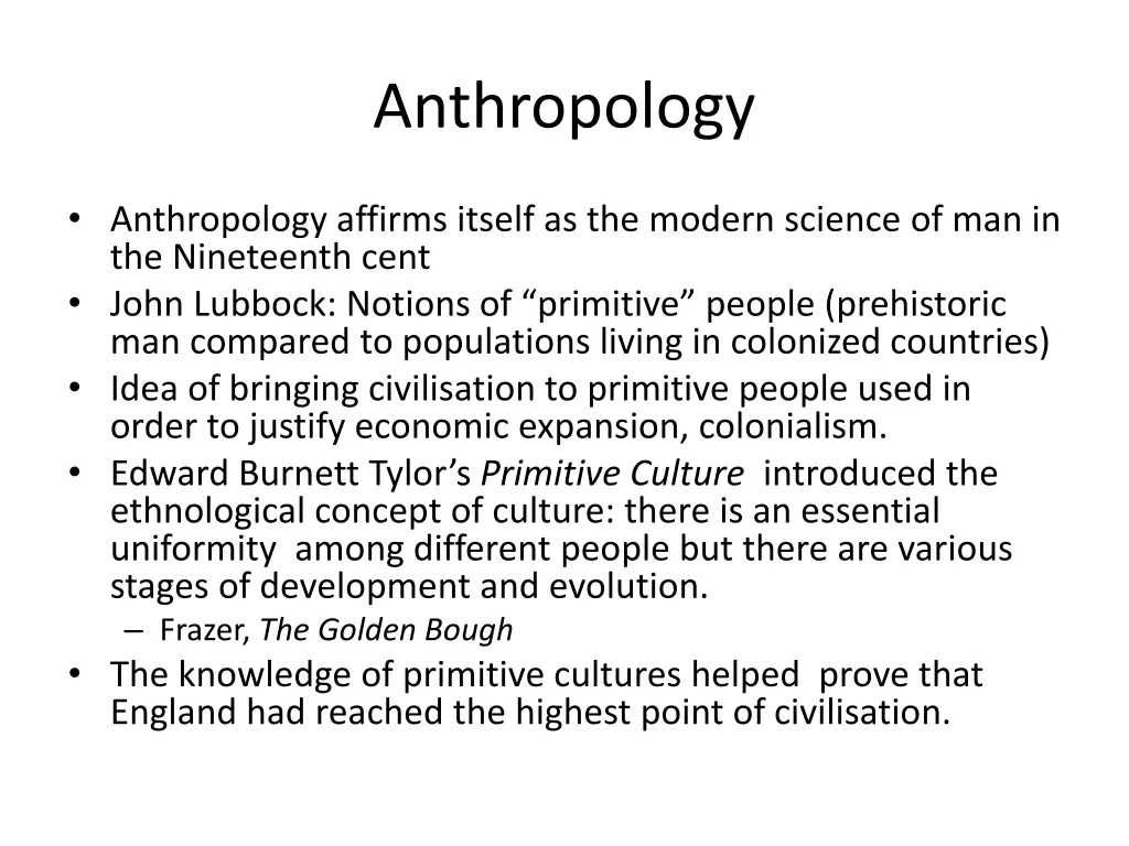 anthropology