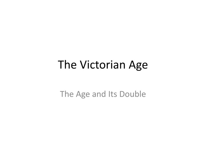 the victorian age