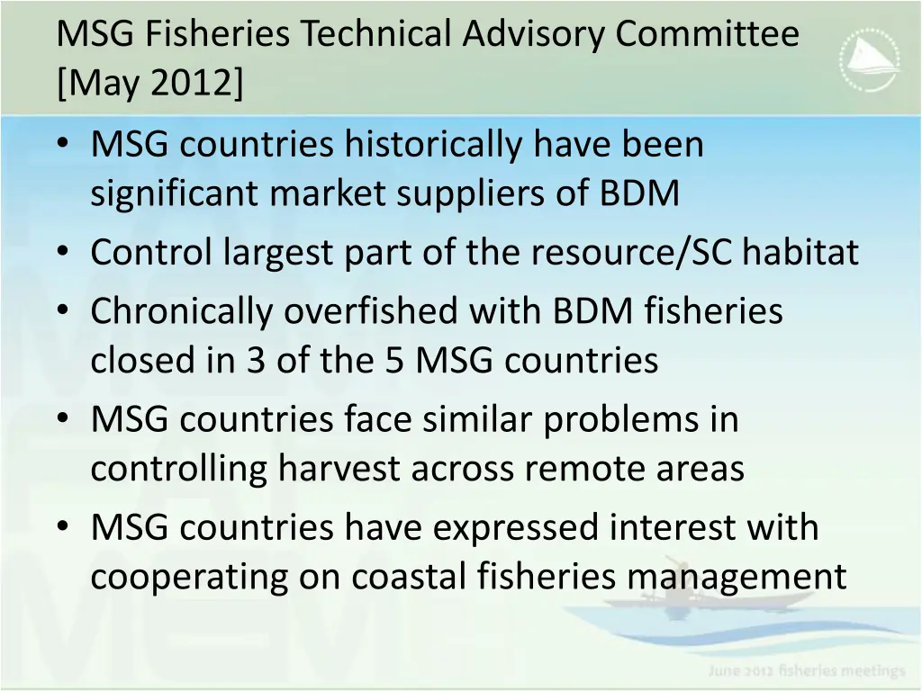 msg fisheries technical advisory committee