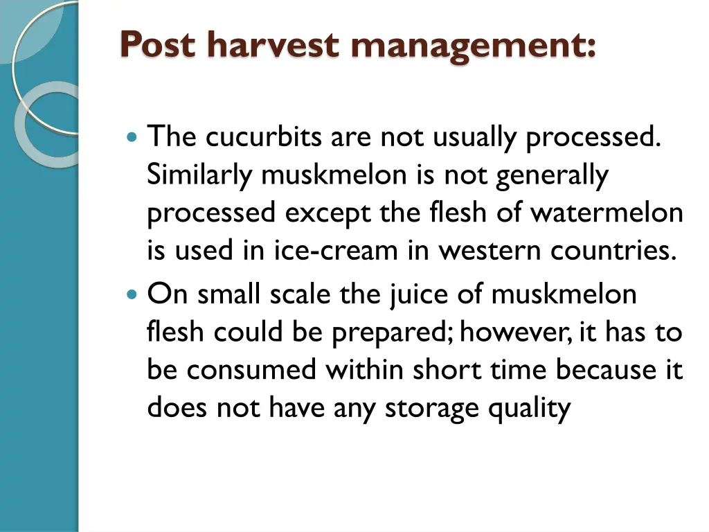 post harvest management 1