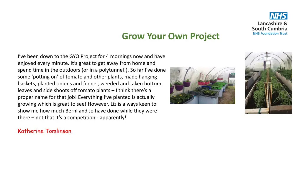 grow your own project 1