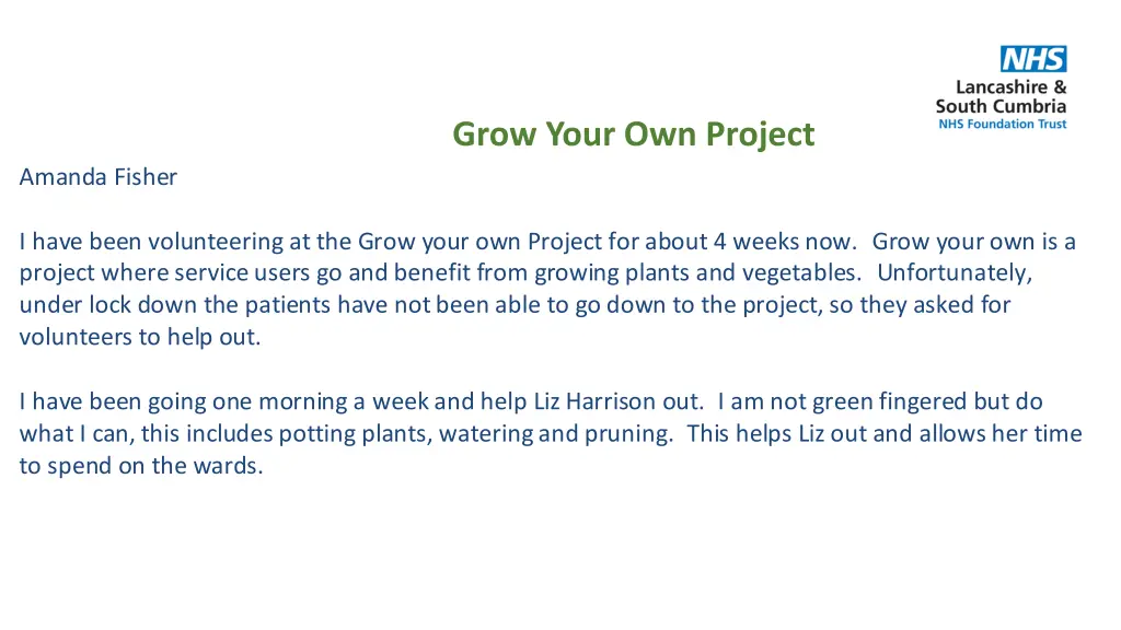 grow your own project 2