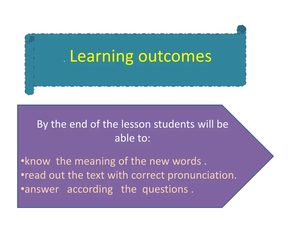 learning outcomes