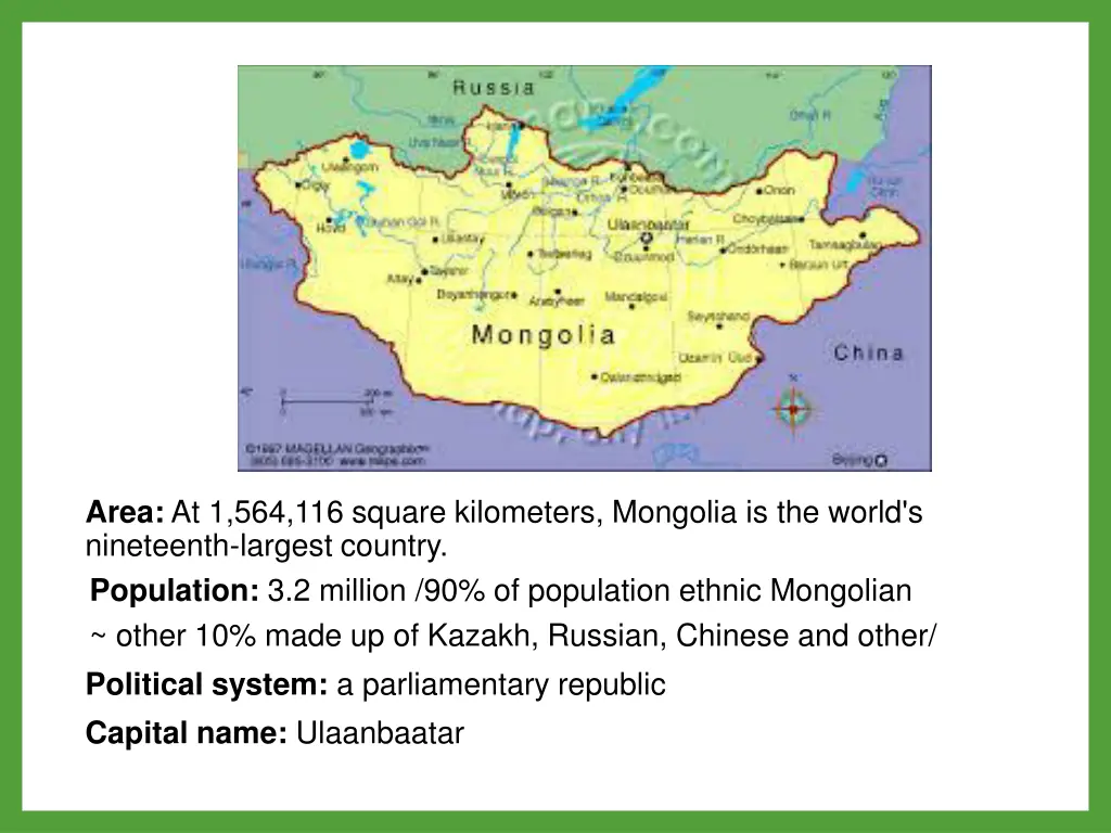 area at 1 564 116 square kilometers mongolia