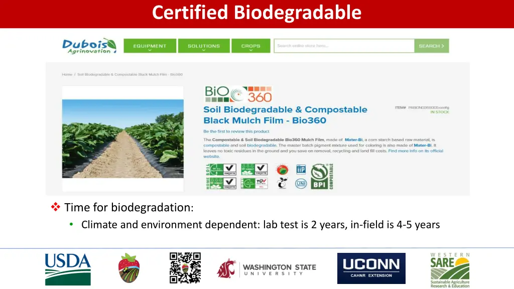 certified biodegradable