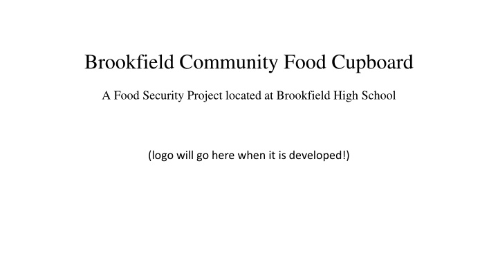 brookfield community food cupboard