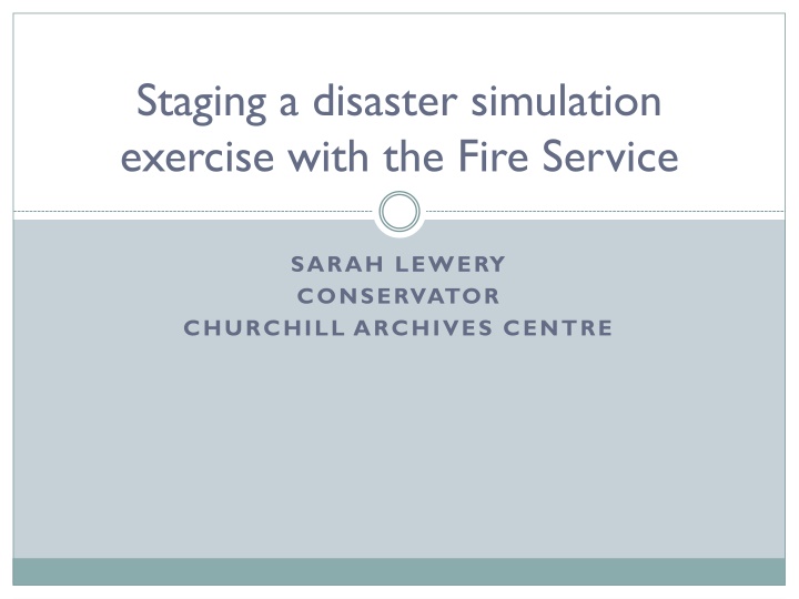 staging a disaster simulation exercise with