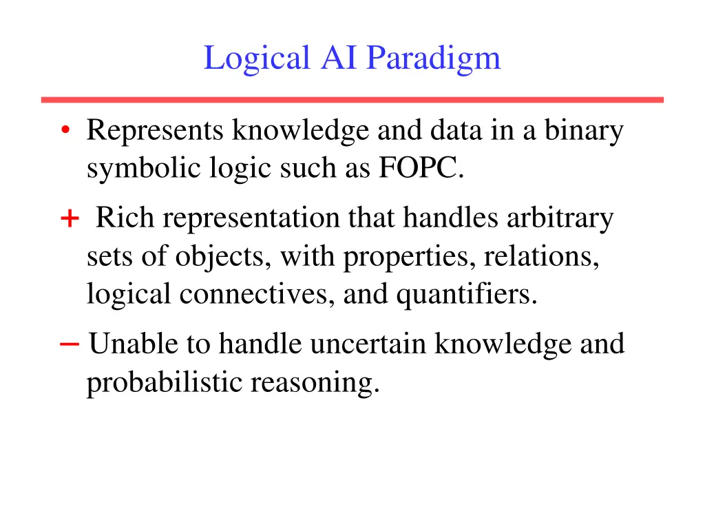 logical ai paradigm