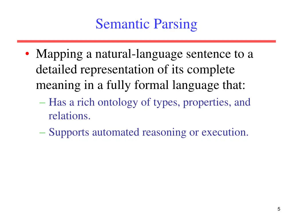 semantic parsing