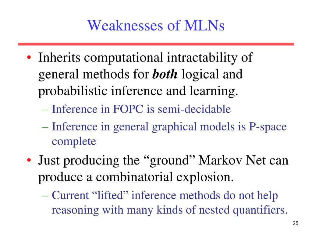 weaknesses of mlns