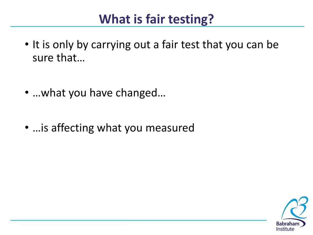 what is fair testing