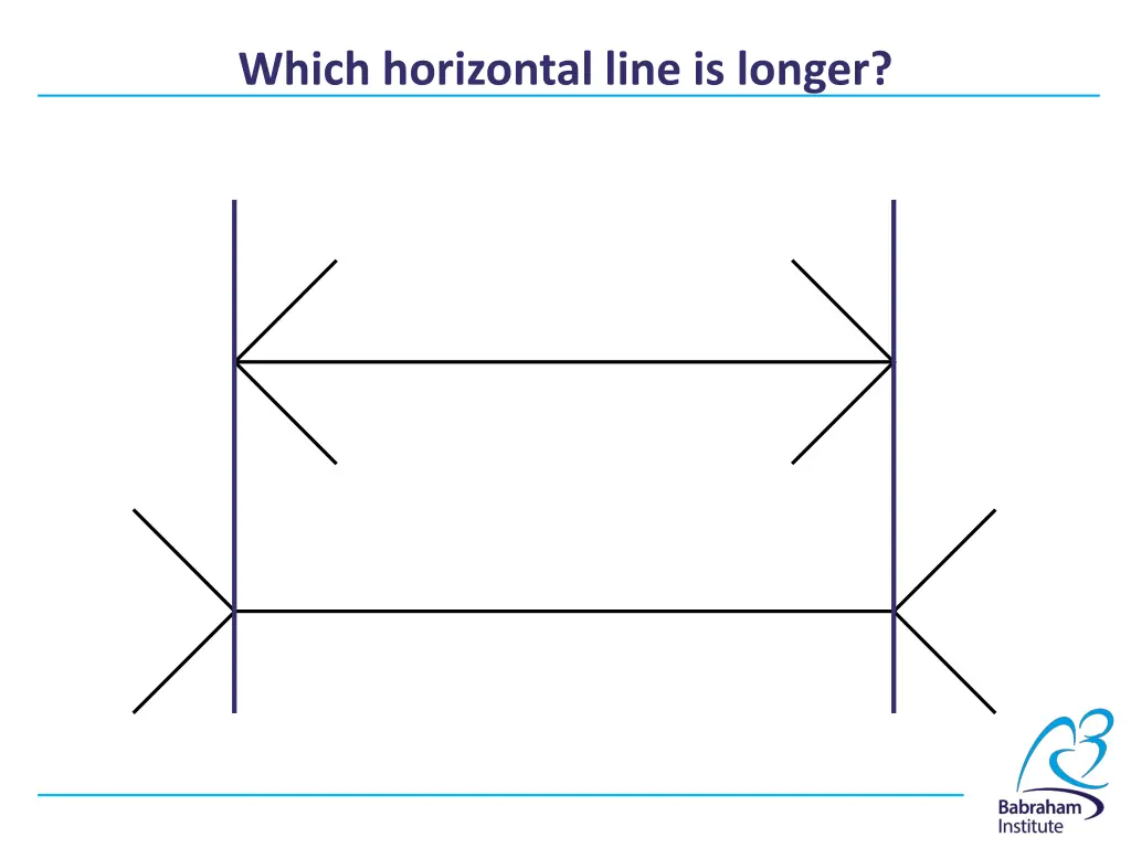 which horizontal line is longer