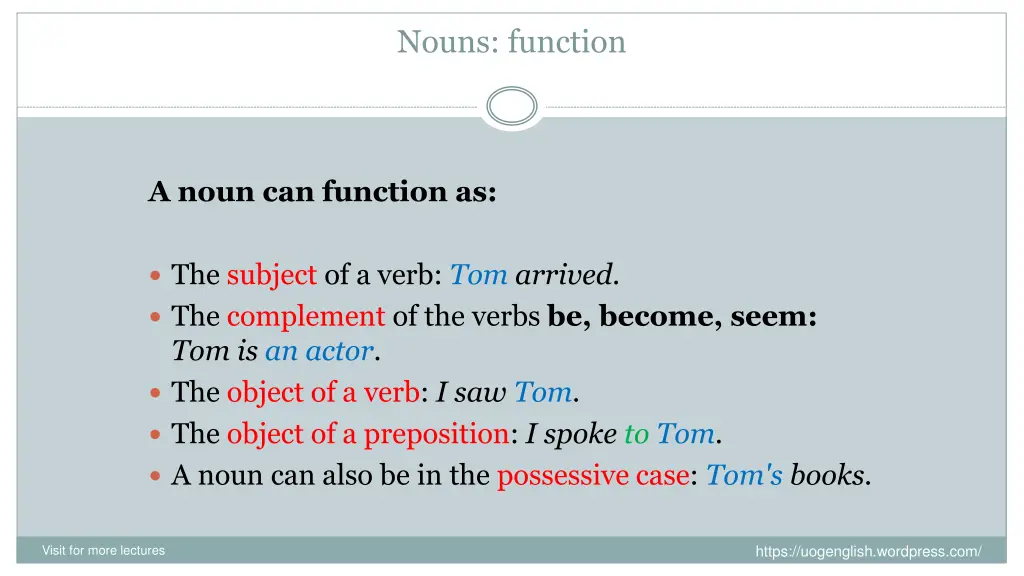 nouns function