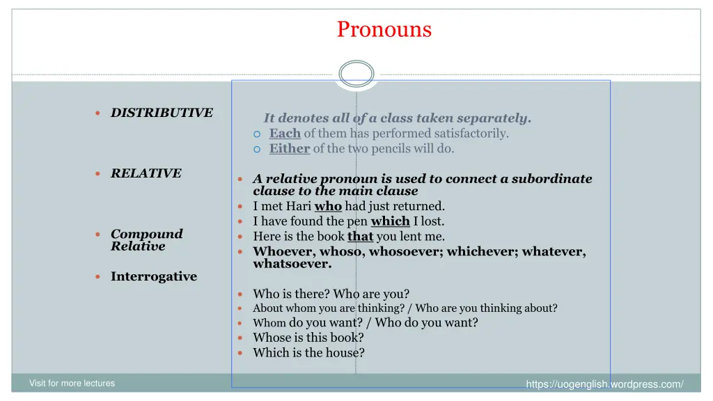 pronouns