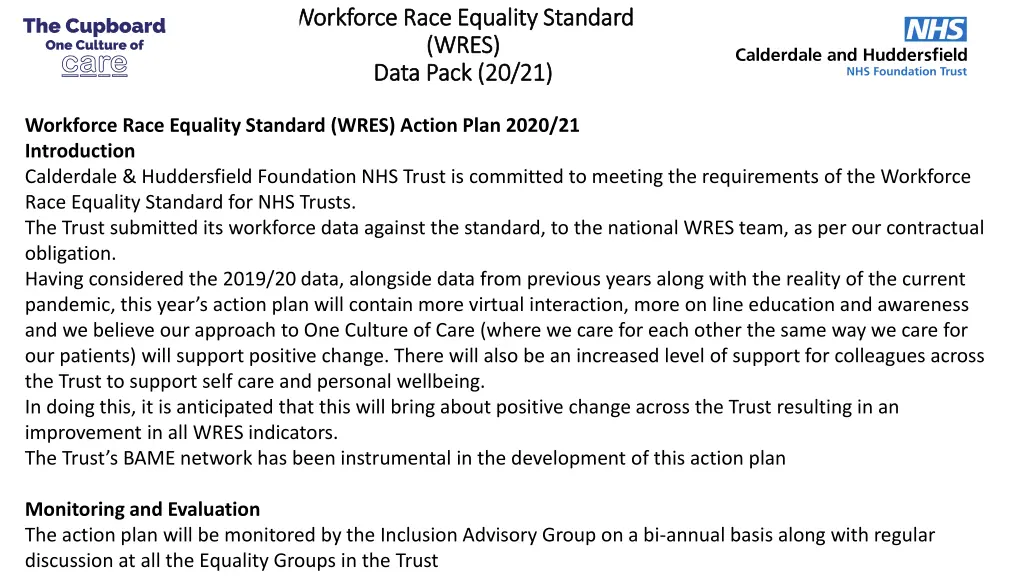 workforce race equality standard workforce race