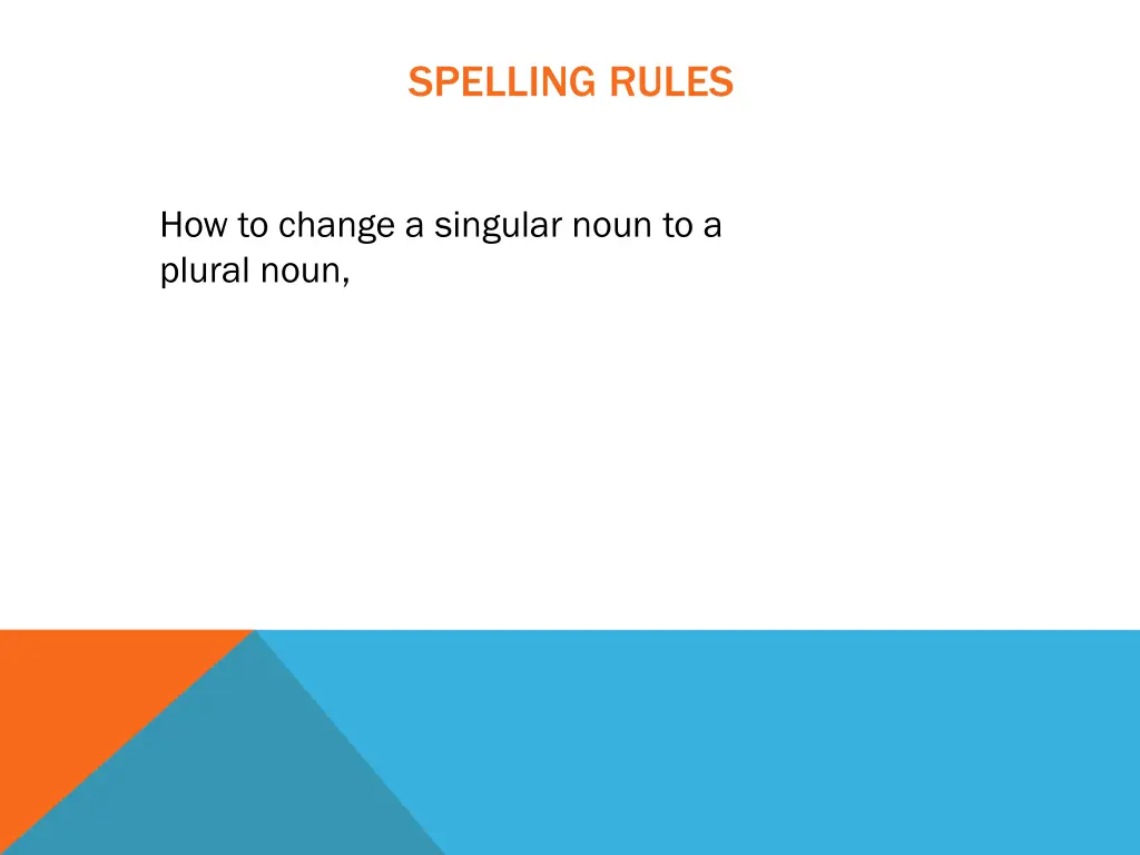 spelling rules