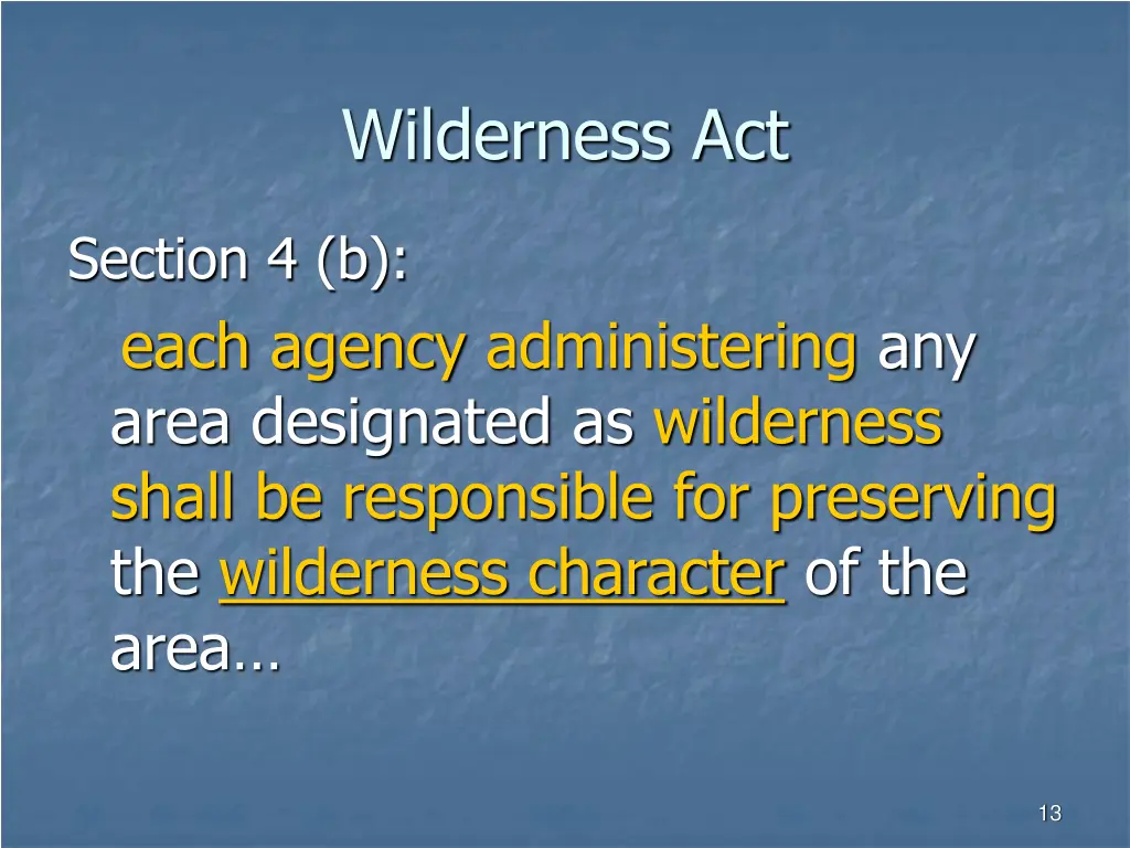 wilderness act 2