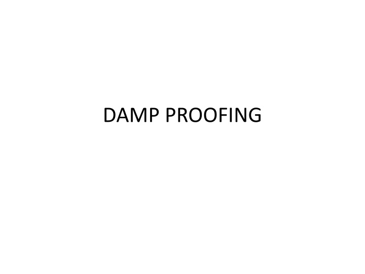 damp proofing