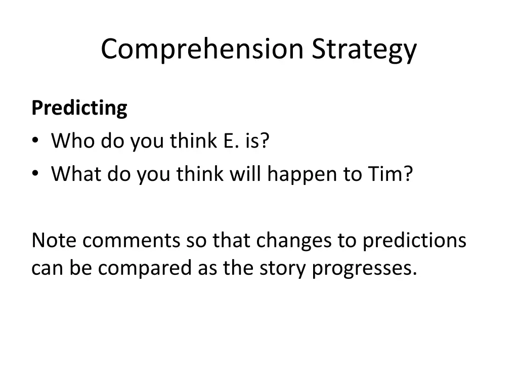 comprehension strategy