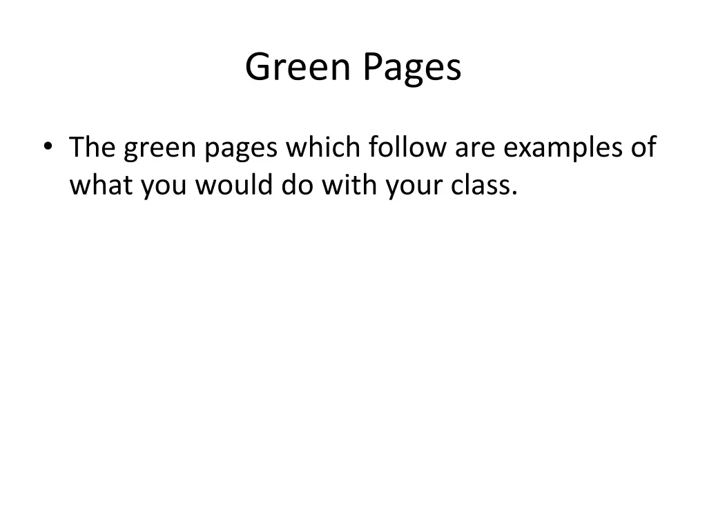 green pages