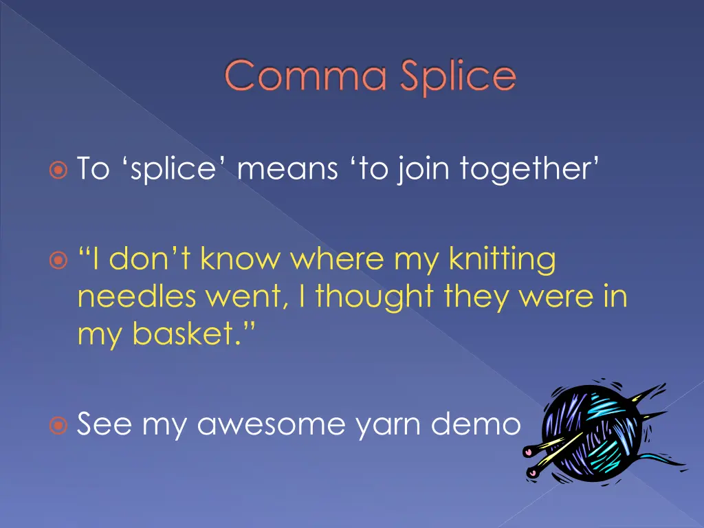 comma splice