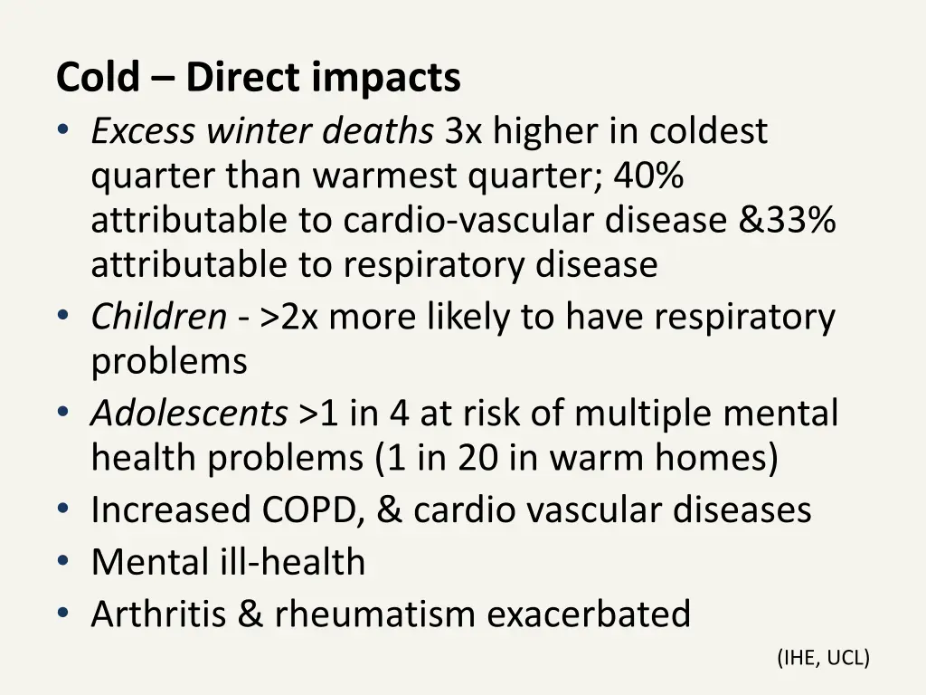 cold direct impacts excess winter deaths