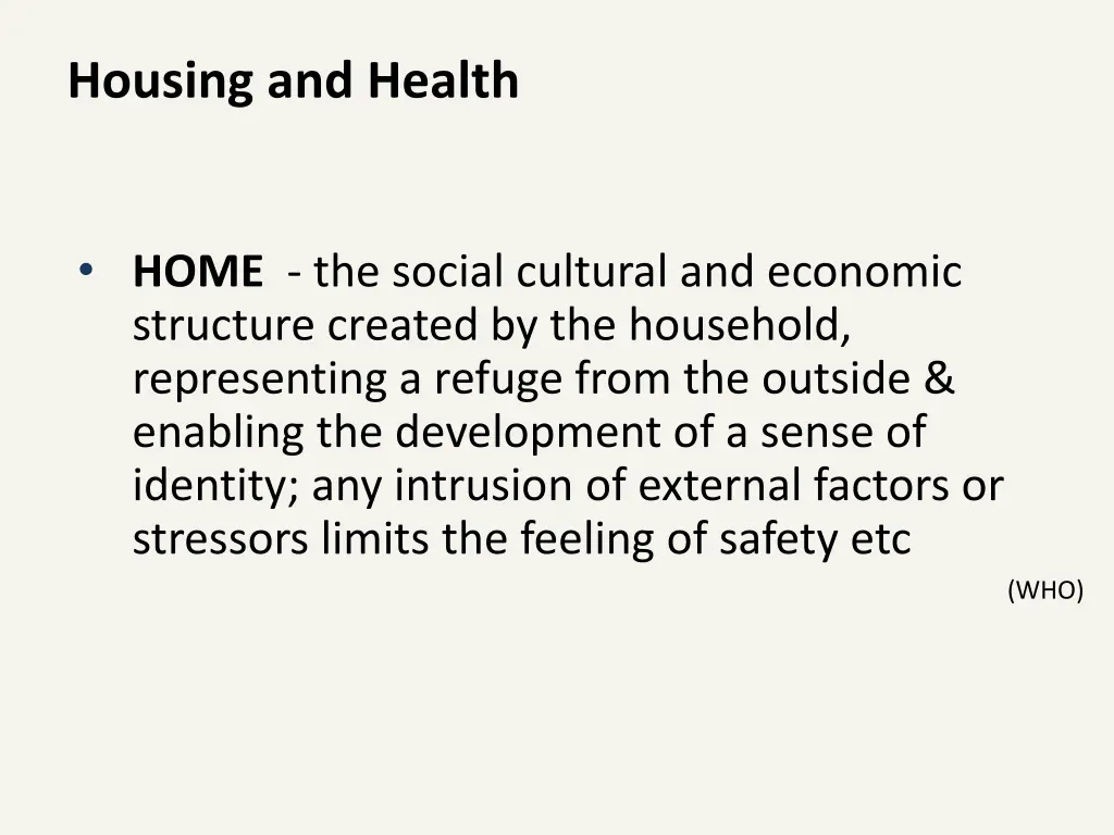 housing and health 1