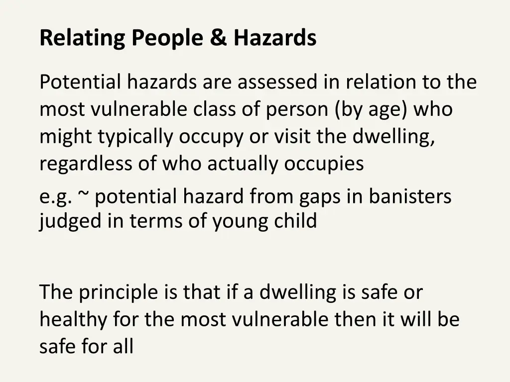 relating people hazards