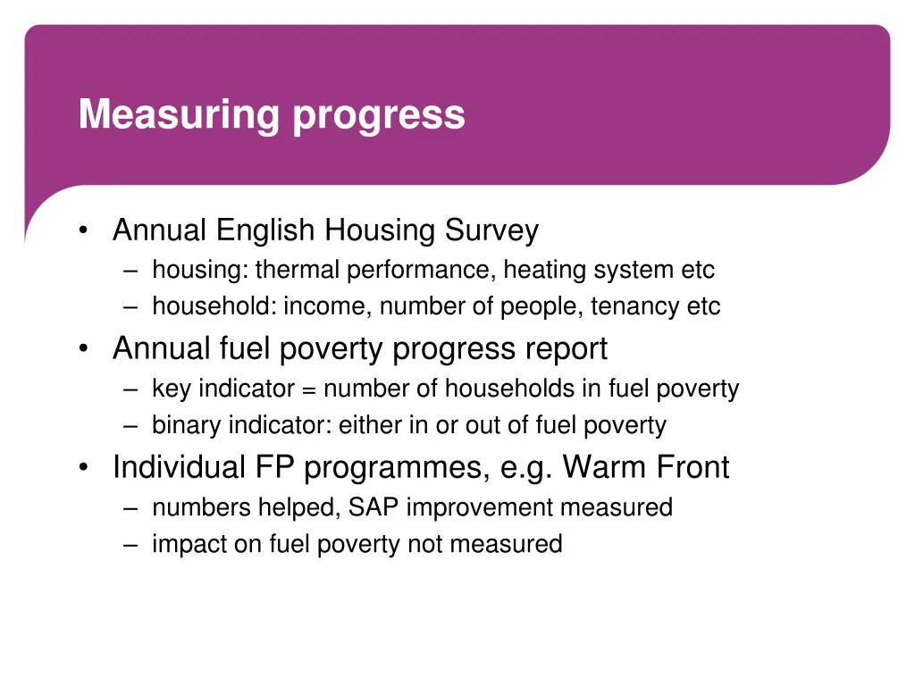 measuring progress