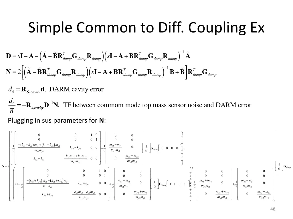 simple common to diff coupling ex 1