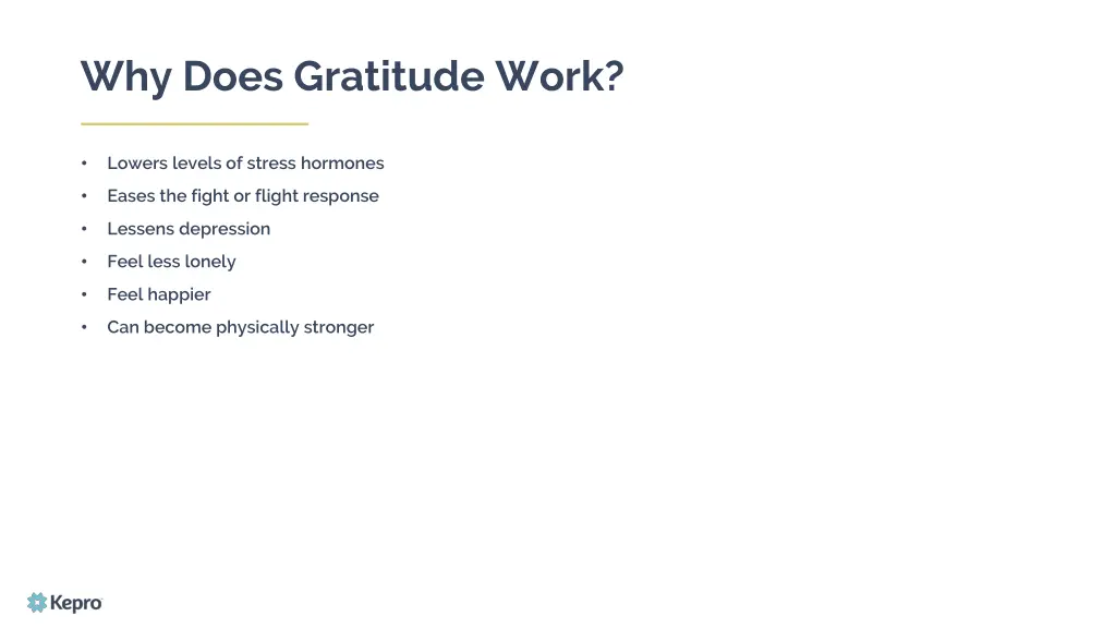 why does gratitude work