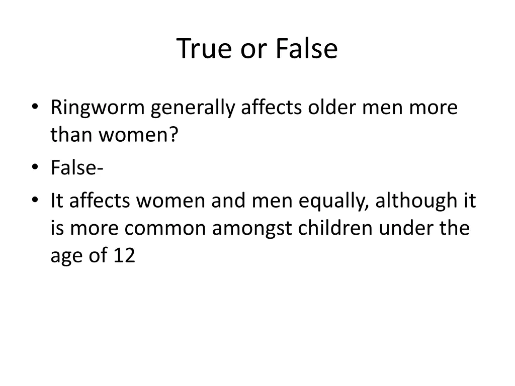 true or false 2