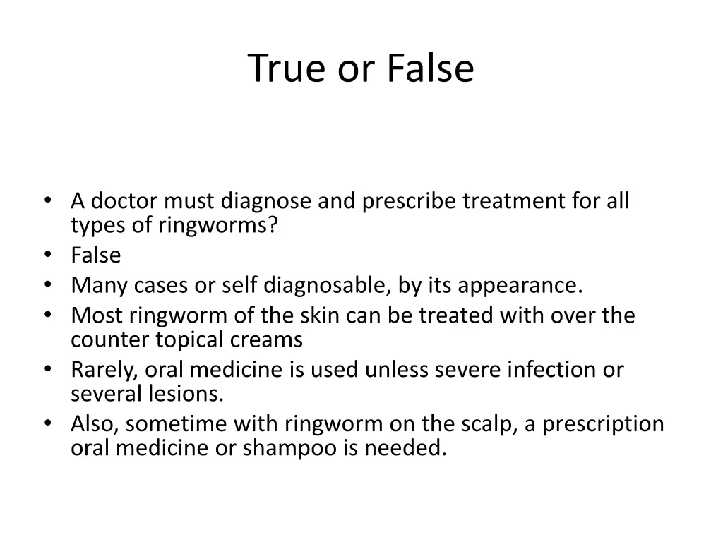 true or false 3