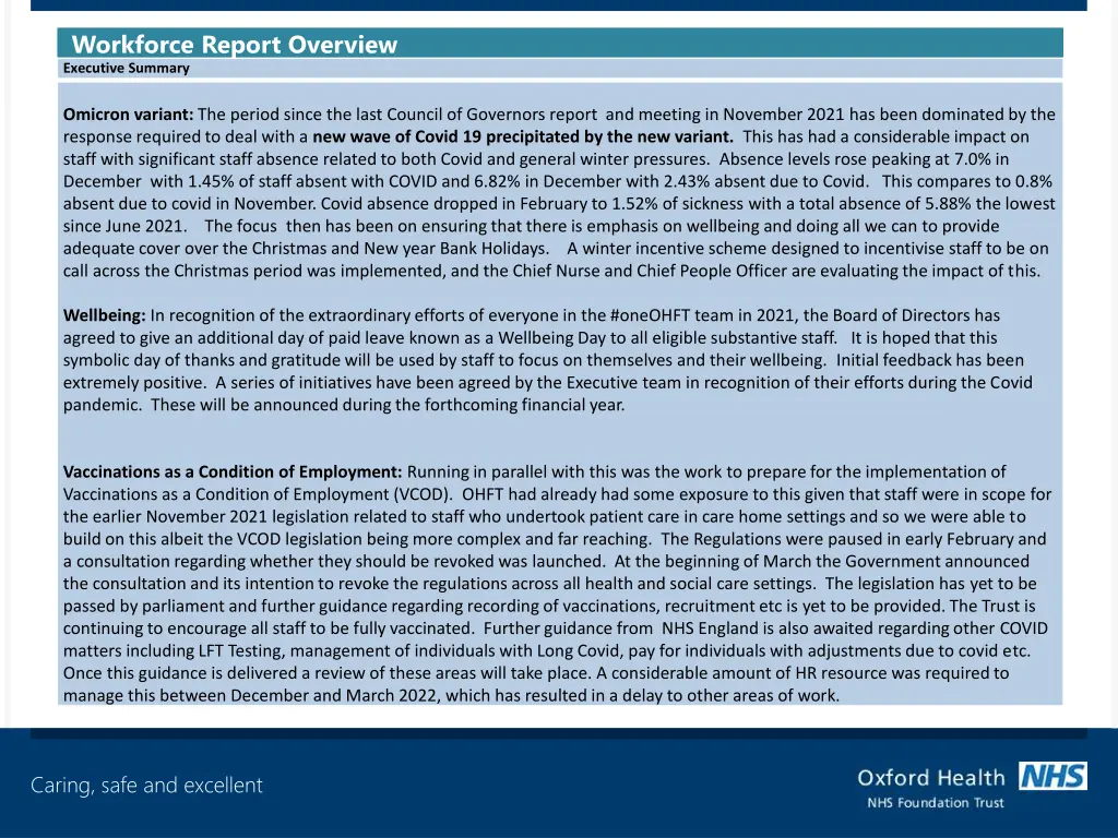 workforce report overview executive summary