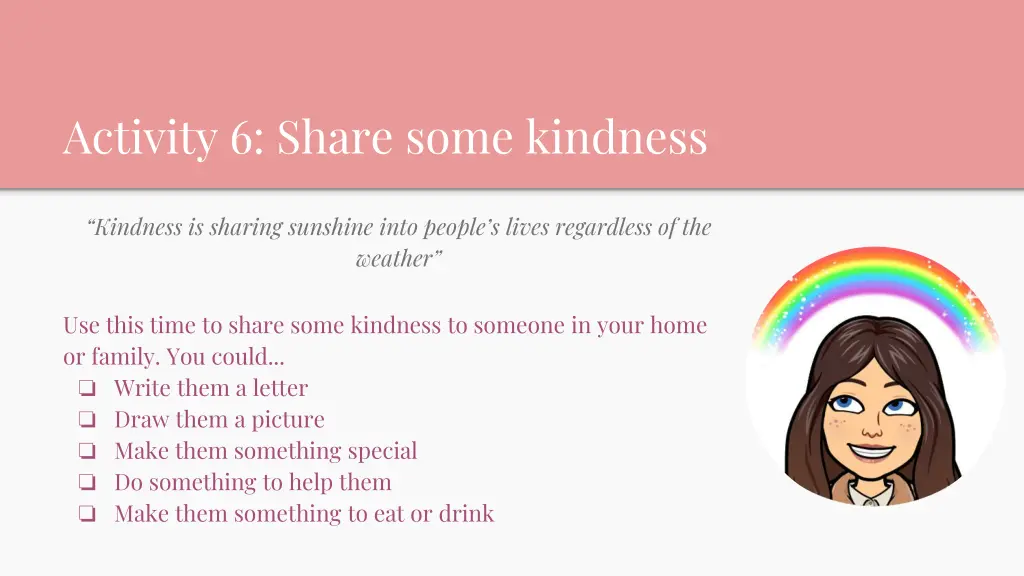 activity 6 share some kindness