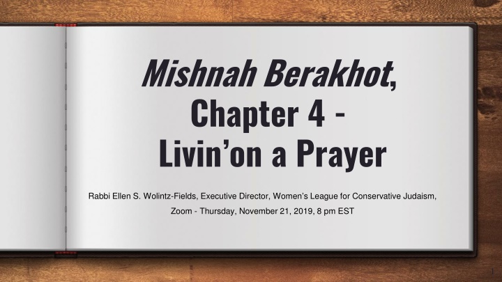 mishnah berakhot chapter 4 livin on a prayer