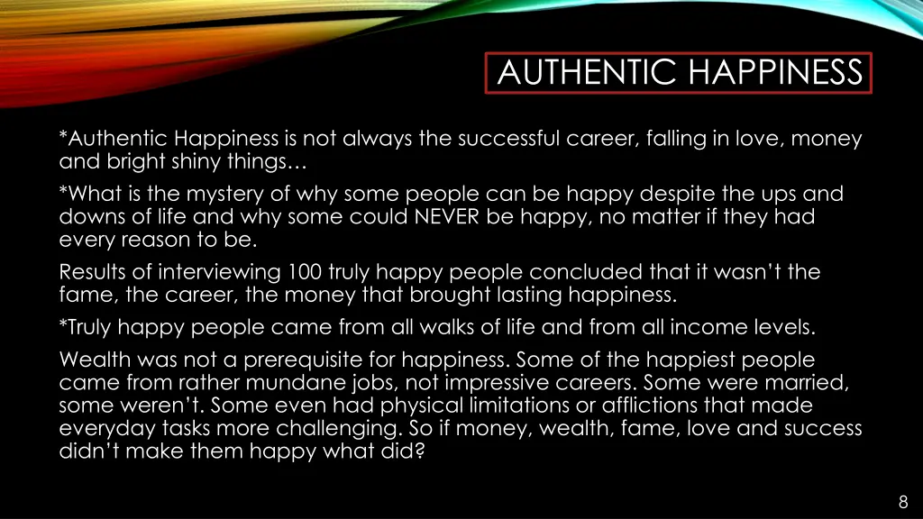 authentic happiness